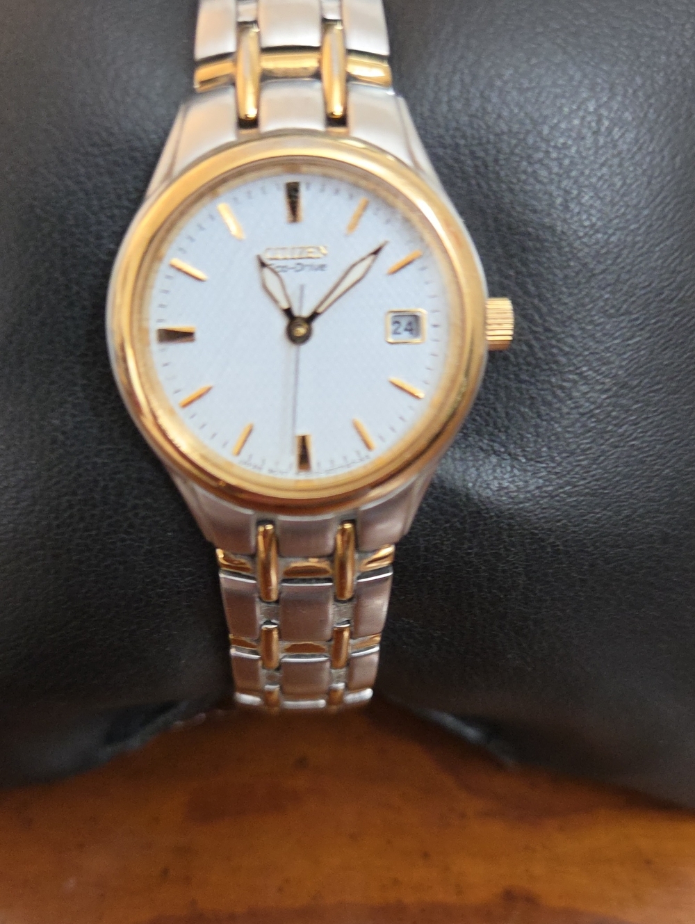 Citizen Two-Tone Silver and Gold Dress Watch with White Dial